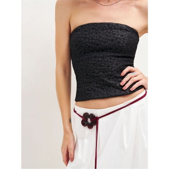 Reformation Giorgia Top - 12 - Black NWT $148 - Picture 1 of 5